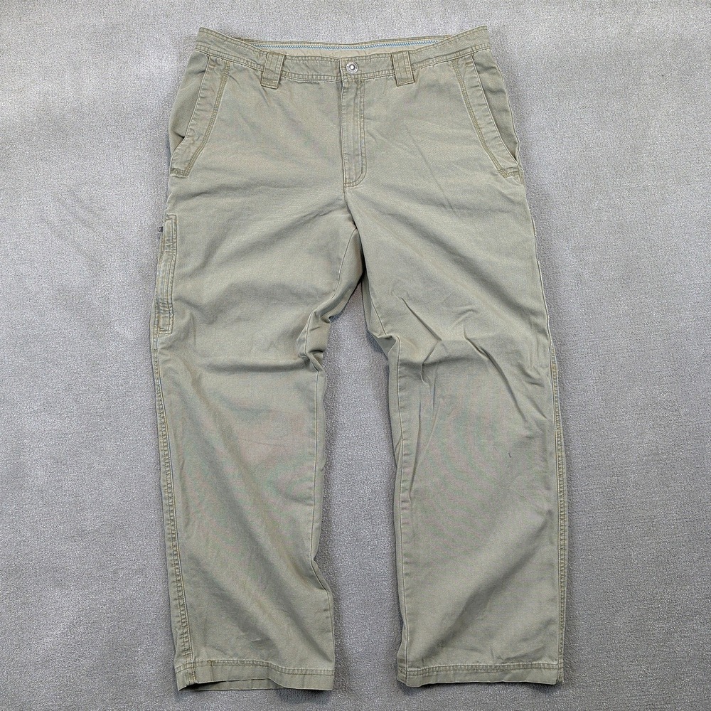Columbia Cargo Pants Men 36x30 Khaki Tan Omni-Shield Cotton Utility Hiking Trail